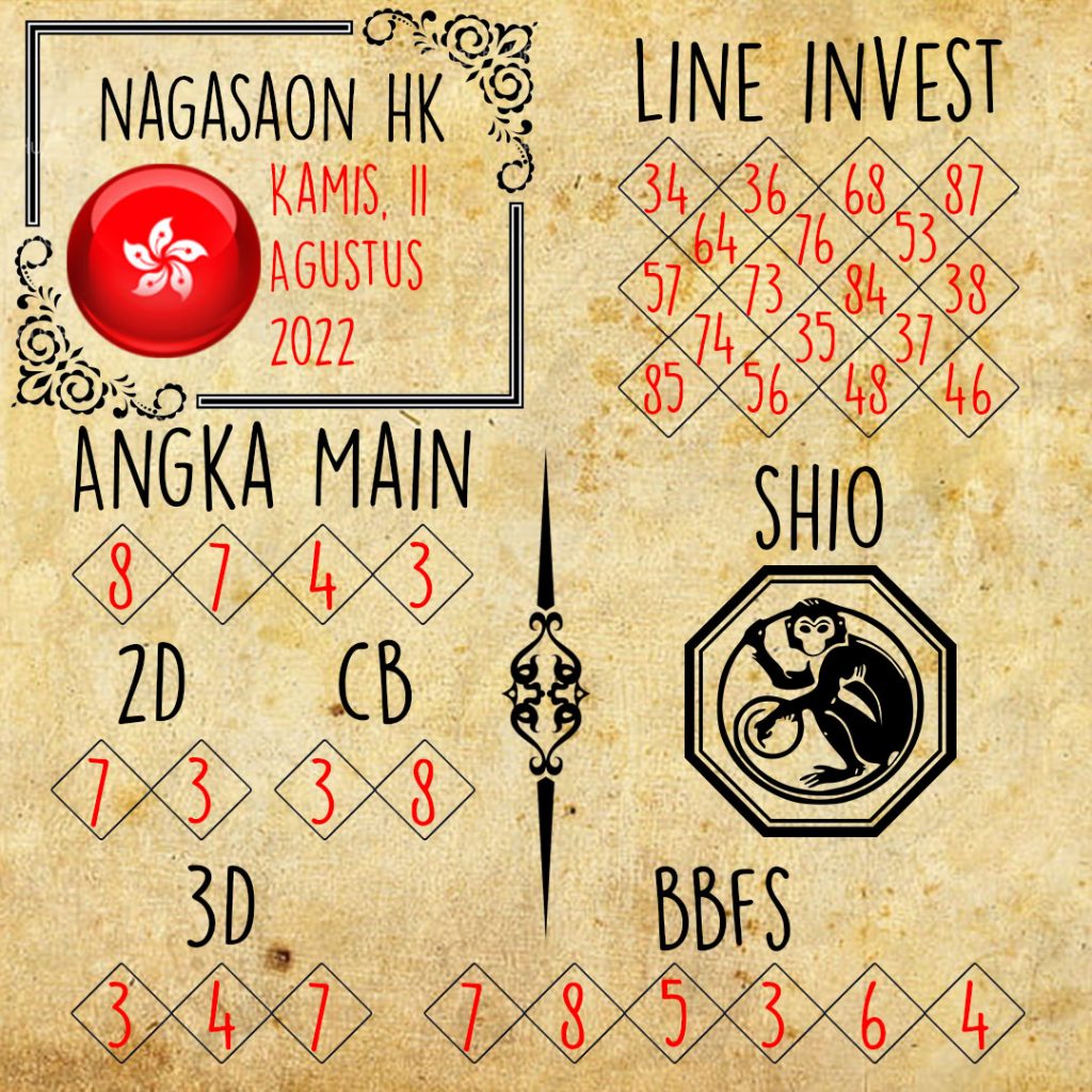Prediksi HK Nagasaon Kamis 11 Agustus 2022