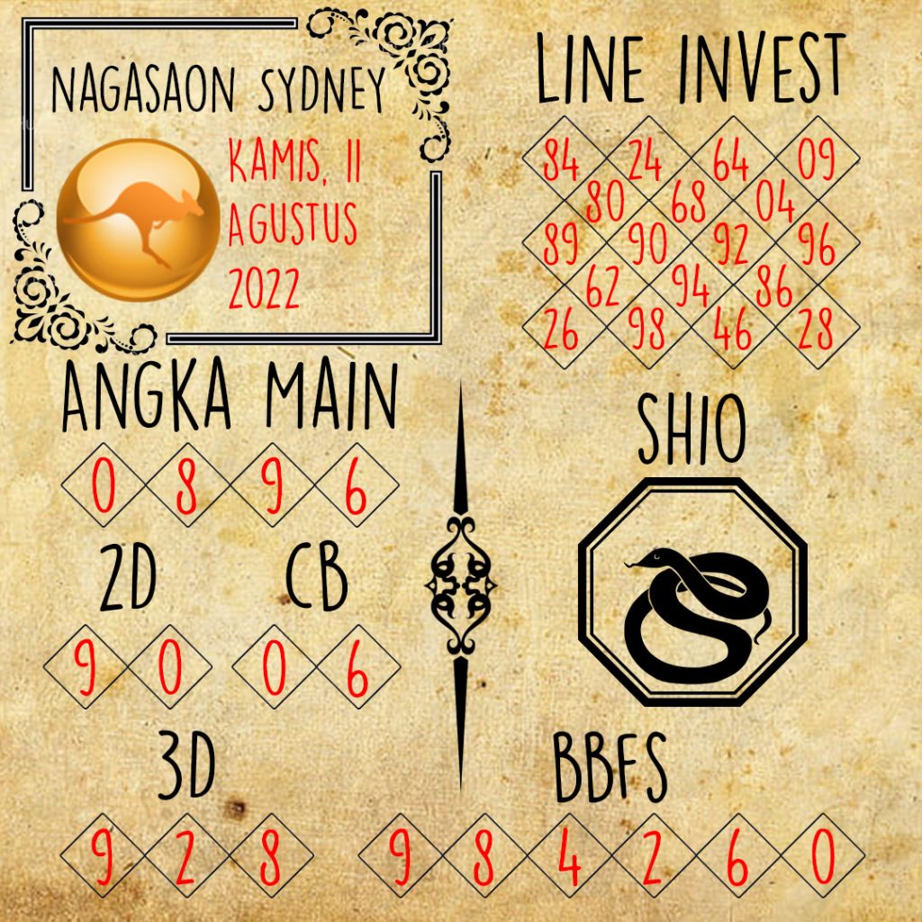Prediksi Sydney Nagasaon Kamis 11 Agustus 2022