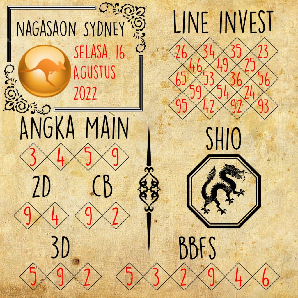 Prediksi Sydney Nagasaon Selasa 16 Agustus 2022