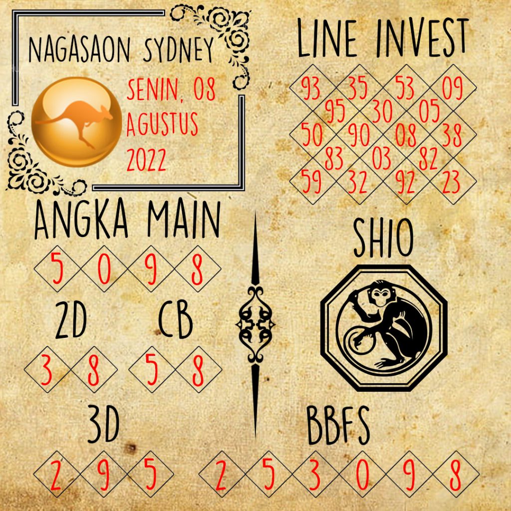 Prediksi Sydney Nagasaon Senin 8 Agustus 2022