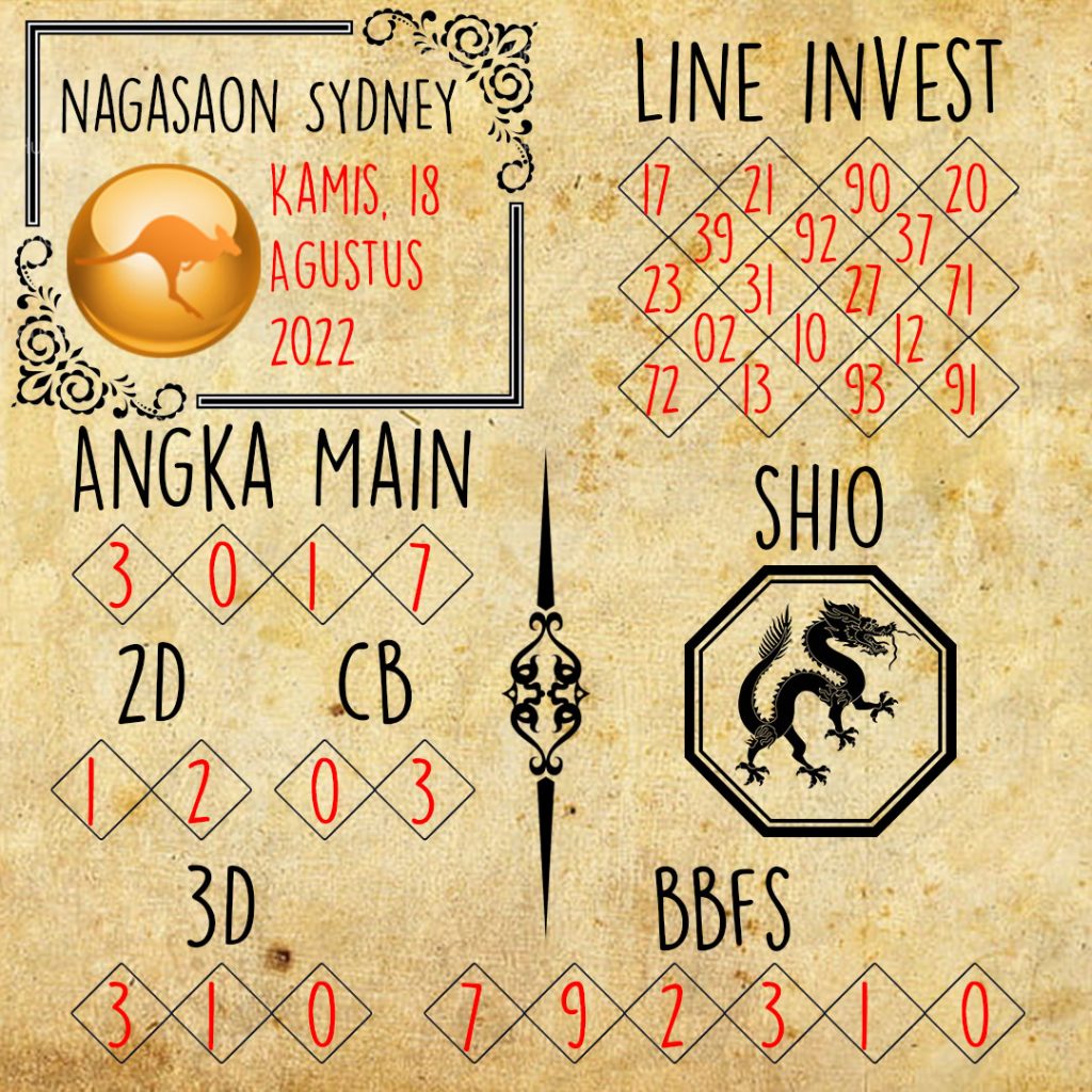 Prediksi Sydney Nagasaon Kamis 18 Agustus 2022