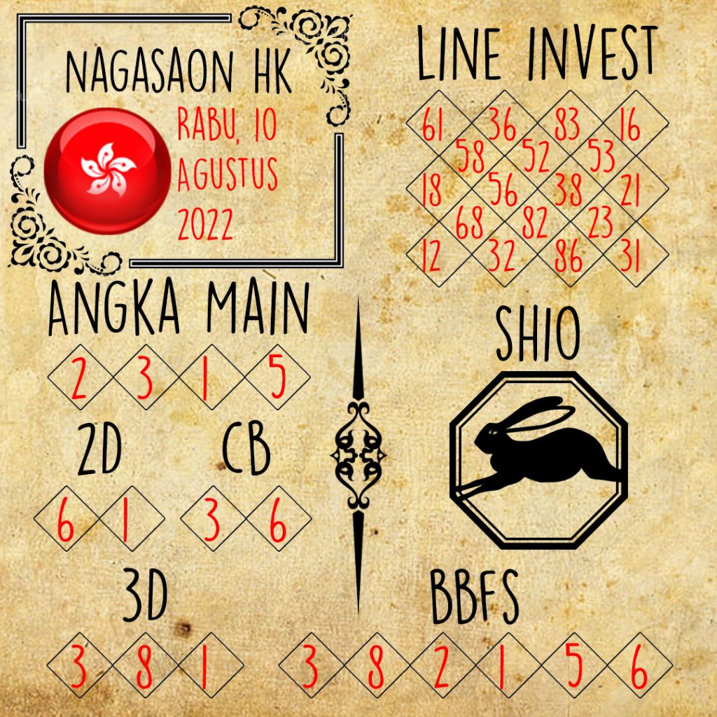 Prediksi HK Nagasaon Rabu 10 Agustus 2022